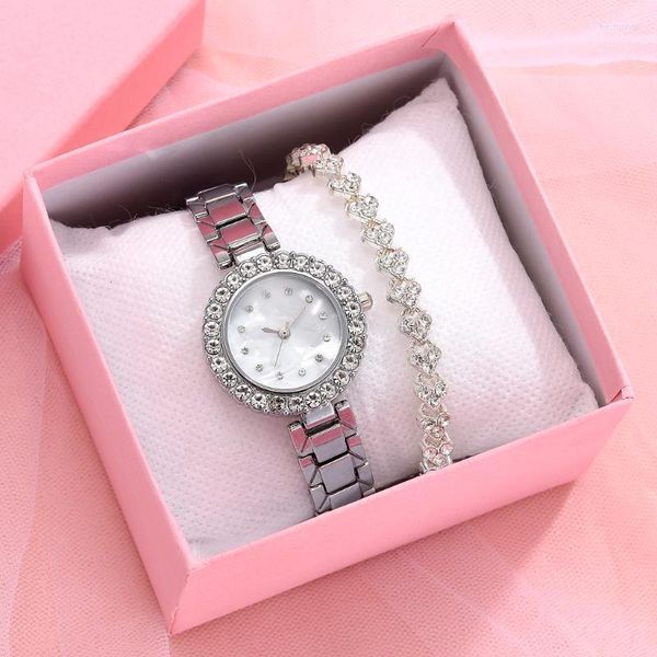 Avanadores de pulso Mulheres de luxo Rose Gold Watch Fashion Ladies Quartz Diamond Wristwatch Watch Female Bracelet Watches Dropwristwatches Hect22