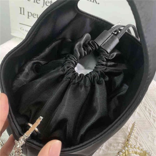 

purses outlet nylon cloth bucket portable small black bag chain messenger cool