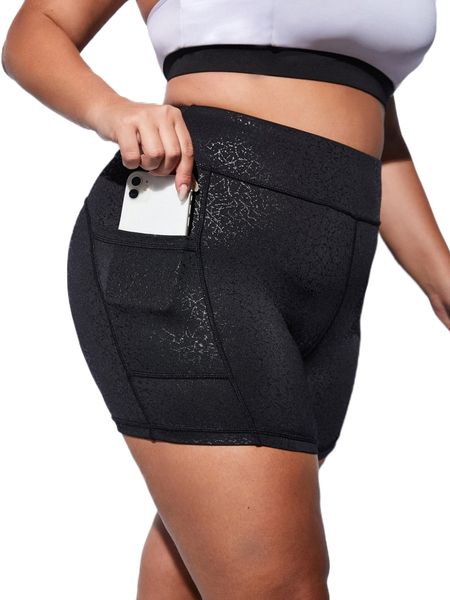 

plus phone pocket sports shorts z1cu#, Black