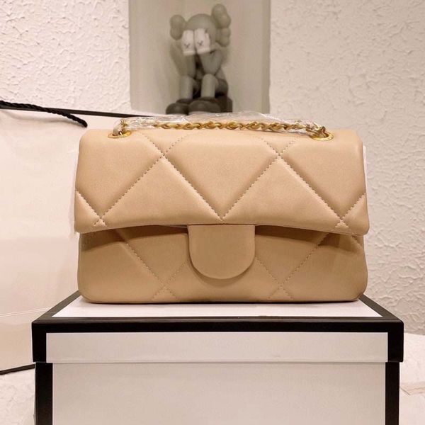 

senior sense light luxury sheepskin bag 2022 autumn and winter new leather small fragrant wind chain bag women 08