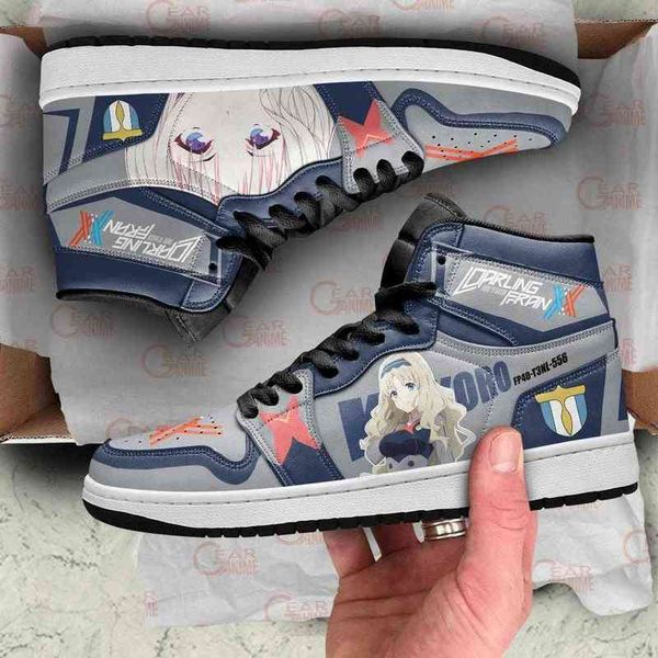 

kokoro darling in the franxx sneakers code 556 anime shoes, Black