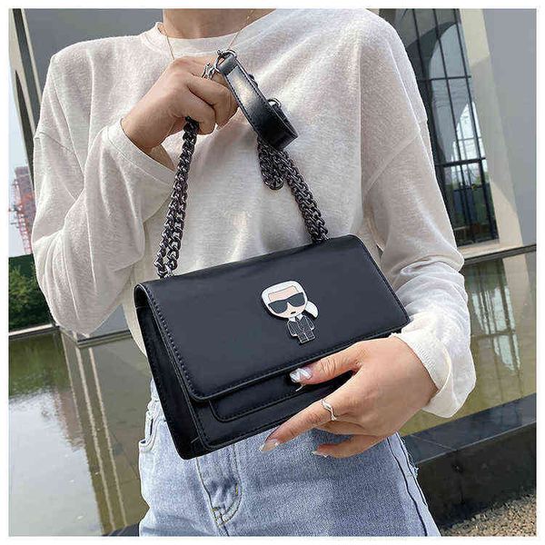 

skull personality one shoulder small square bag ladies designer fashion messenger bag handbag ladies travel bag 220506