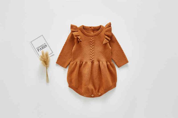 

rompers full sleeve covered button solid short length o-neck collar cotton new fashion casual spring autumn children girls g220510, Blue