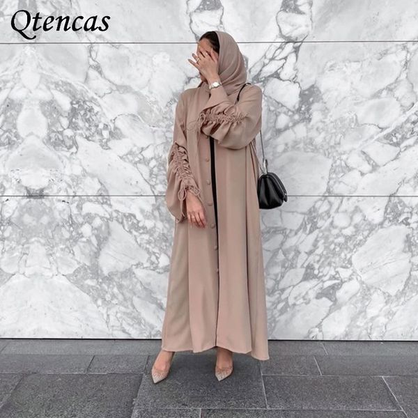 

eid open abaya kimono cardigan solid color muslim fashion hijab dress kaftan ramadan islam abayas for women dubai djellaba femme, Red