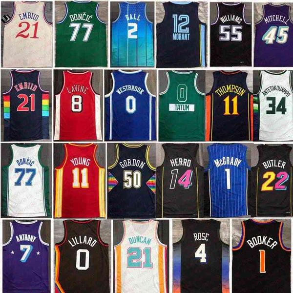 

new basketball stephen curry jersey lamelo ball lillard young donovan mitchell devin booker ja morant kevin durant luka doncic antetokounmpo