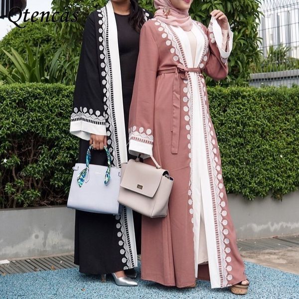 

ramadan eid open abayas for women dubai abaya turkey muslim hijab dress kimono cardigan robe musulmane longue djelaba femme, Red