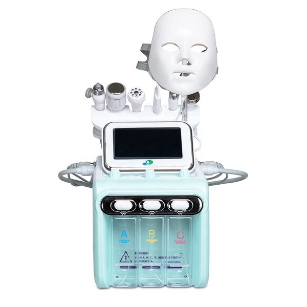 

7 in 1 water hydrogen oxygen skin dermabrasion clean for facial care jet peeling skin rejuvenation small bubble hydro diamonde, Black;white