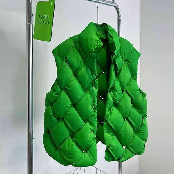 

gilet for winter men's down vest stand collar sleeveless parrot green lingge woven bread jacket women's puffer vests, Black;white