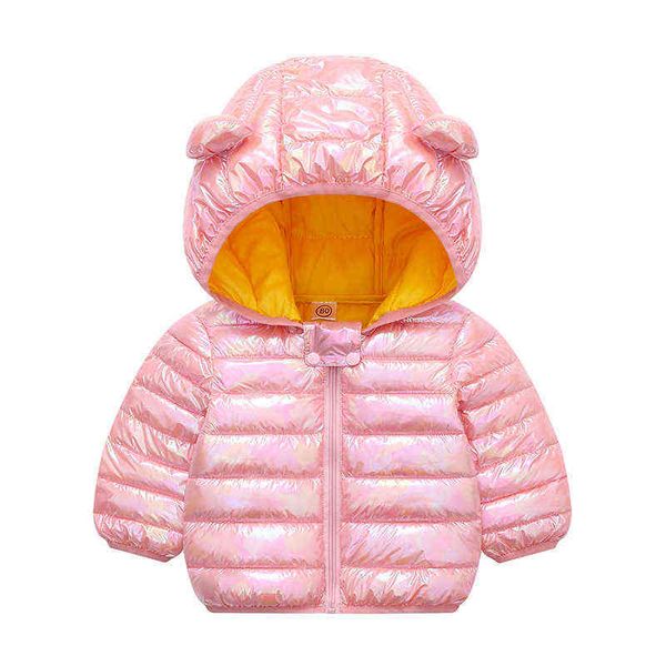 

winter baby jackets baby boys girls jackets for children autumn outerwear fashion bright hooded jackets newborn toddler snowsuit j220718, Blue;gray
