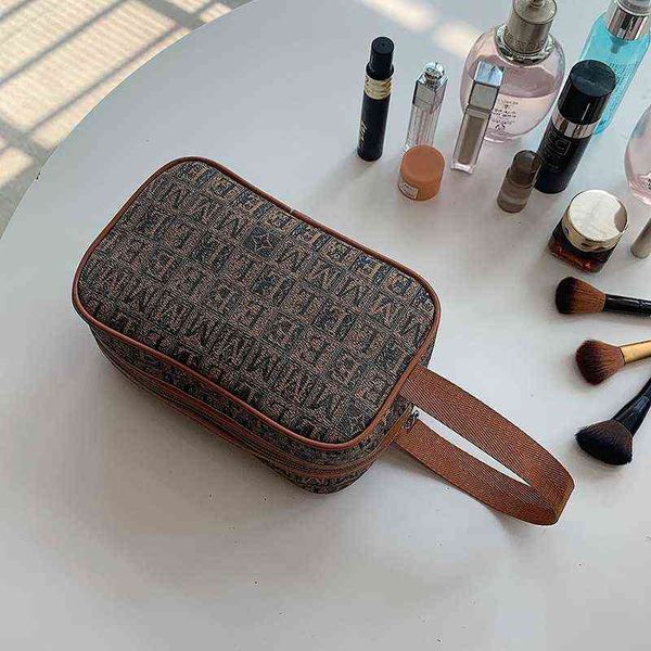 

old french flower ins style makeup storage bag pen handbag portable wash bag 220625