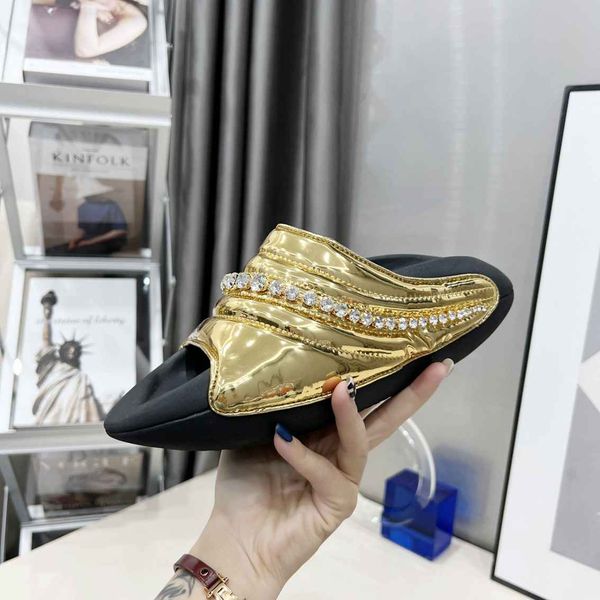 

designer slippers womens men white b-it quilted leather muller laces drill comfort design sandals triple black white man woman