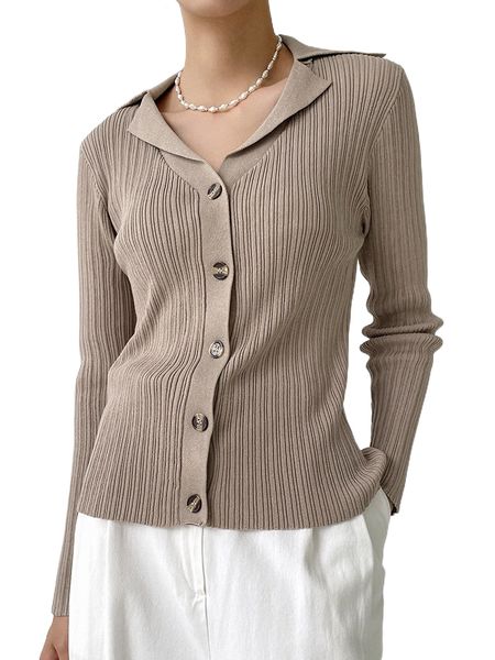 

dazy button up ribbed knit cardigan n6rp#, White;black