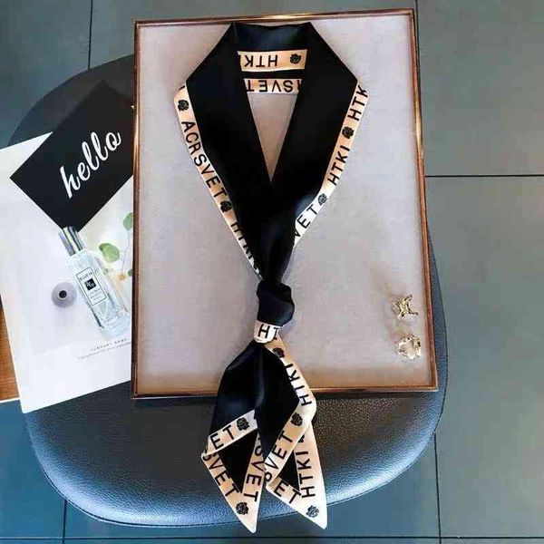 

designer silk head bag hair scarf new scarf in spring and summer, Blue;gray