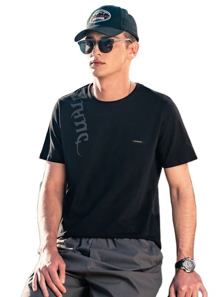 

men letter patch detail tee o1xi#, White;black
