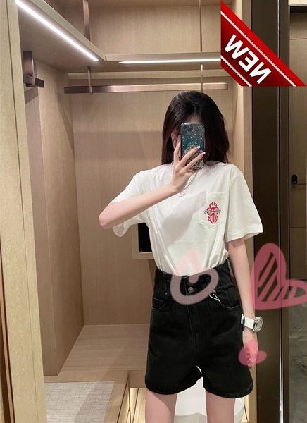 

ch22ss summer new print cross sanskrit letter short sleeve t-shirt female minority design simple loose top, White;black
