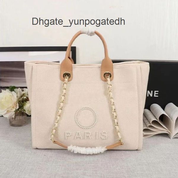 

women label pearl fashion evening bags brand ch canvas beach bag designers classic female portable large capacity handbag luxury big handbag