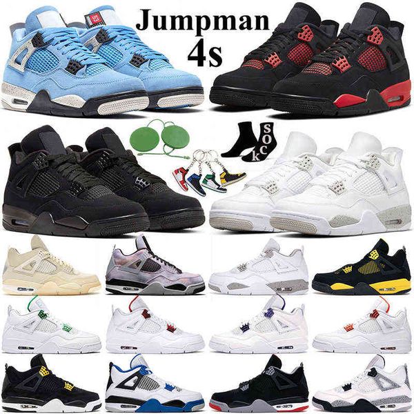 

4s men basketball shoes red thunder university blue sail black cat 4 bordeaux white oreo what the mens womens outdoor sports trainers