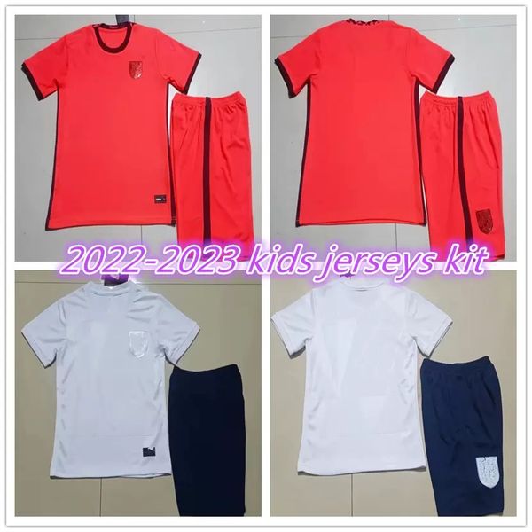 

fans soccer jersey set 2022 2023 england kids kit kane sterling rashford sancho grealish mount foden henderson maguire 22 23 national footba, Black