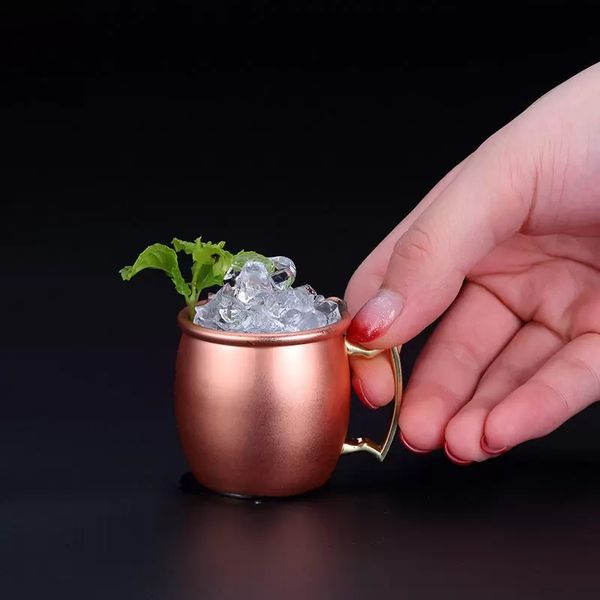 

60ml mini hammered copper plated moscow mule mug beer wine cup cocktail cups