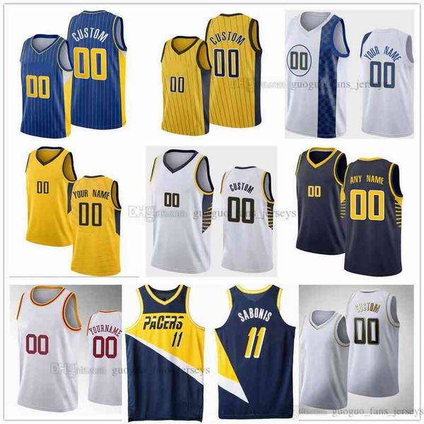 

city 75th new custom printed basketball jerseys 11 domantas 7 malcolm sabonis brogdon 13 torrey craig justin 8 holiday 3 chris duarte 88 gog, Black