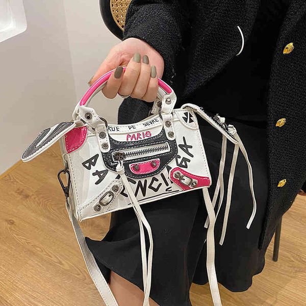 

pu women's bag new 2022 fashion rivet messenger small square purses handbags designer high quality