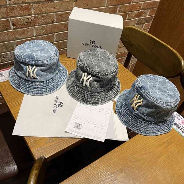 

hats 021601 spring ny woven flower washed cowboy fisherman hat, Blue;gray