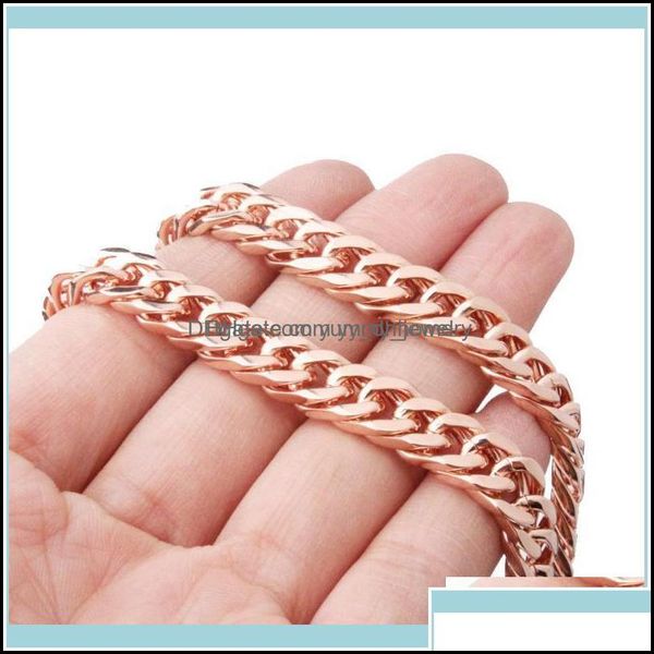 

chains jewelry findings components necklaces pendants jewelrychains polished mens womens necklace stainless steel 8 mm rose gold cuban cur, Silver