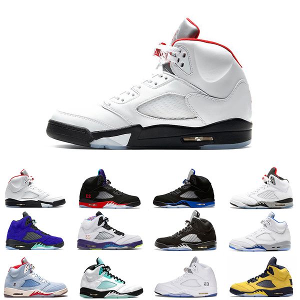 

fire red 5s mens womens basketball shoes black metallic white alternate grape bluebird orea racer blue sail stealth 2.0 3 white cement what