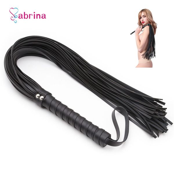 25 pollici sexyy Flogger Spanking Paddle Cuoio Frusta per Fetish Molte Nappe Donne Giocattolo Coppia Gioco erotico