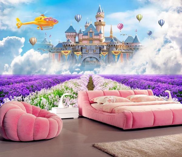 Custom 3D Tapete Mural Sky Bastle 3d Hintergrund Wand moderne minimalistische Wohnzimmer Schlafzimmer Papel de Pared