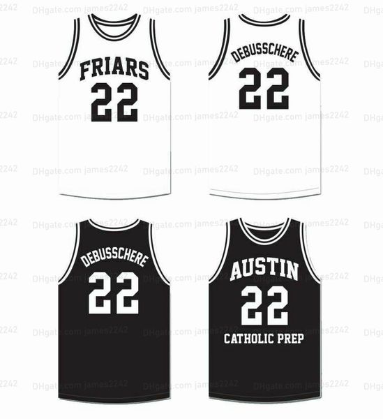 

custom 90's debusschere #22 high school basketball jersey men's all stitched white black any name number xxs-6xl quality, Black;red