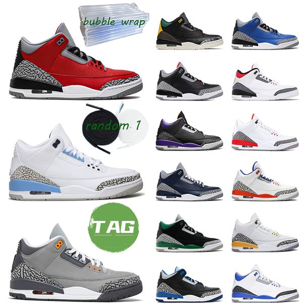 

jumpman 3 men basketball shoes 3s unite laser orange black cat cool grey unc pine green varsity royal mens trainer sports sneakers