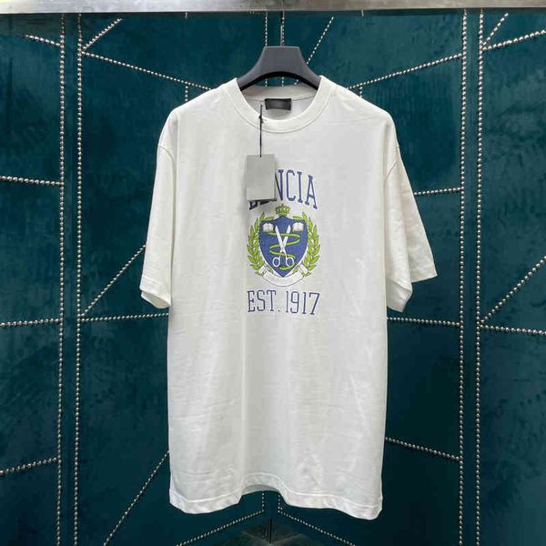 

men's t-shirts designer 2022 spring and summer new paris family letter medal printing fashion short sleeve casual loose t-shirt 3lv0, White;black
