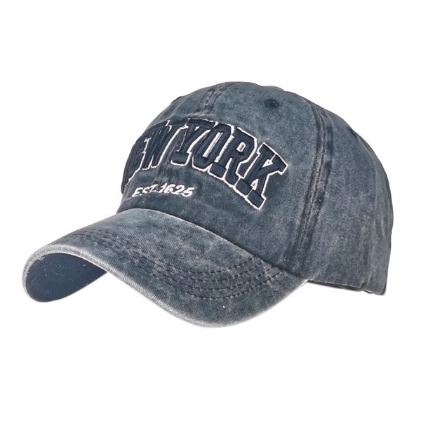 

ball caps boys and girls denim embroidered letterwashed cotton baseball cap personalized fashion sun hat, Blue;gray