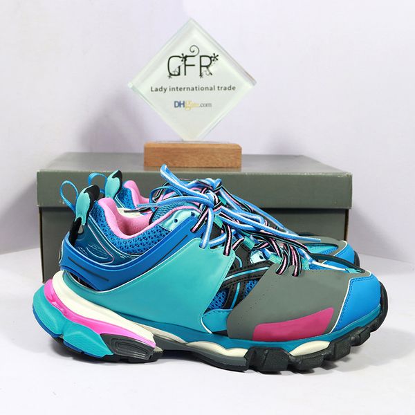 

designer men women casual shoes track 3 3.0 triple white black sneakers tess.s. gomma leather trainer nylon printed platform trainers shoes