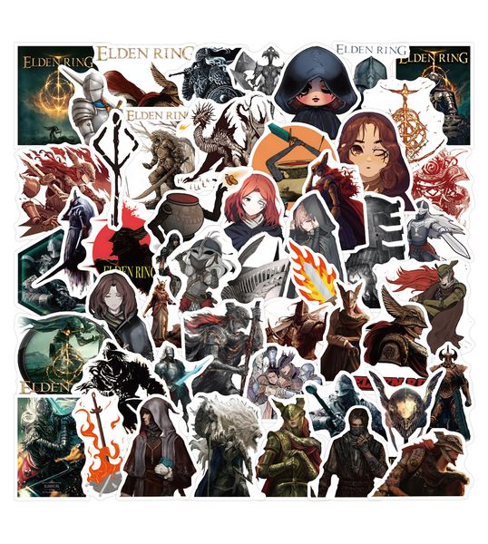 

50pcs games eldon law ring graffiti sticker waterproof removable notebook skateboard suitcase water bottle guitar wholesale decals
