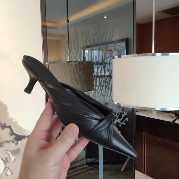 

2022 designer classic ladies dress shoes high heels party prom womens shoe pointed toe stiletto wedding set sandals, Black