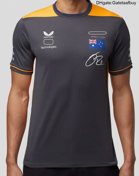 

2021 formula one racing team moto motorcycle racing suit lando norris t-shirt f1 shirt mclaren team mclaren t-shirt jersey racing suit, White;black