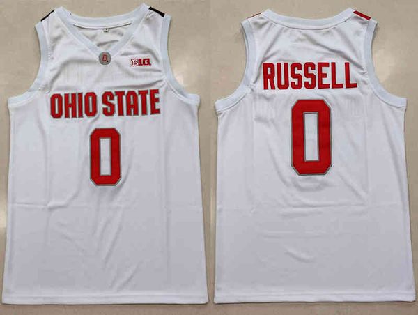 

osu state buckeyes ncaa ohio college basketball jersey #0 d'angelo russell jersey men's stitched custom size s-5xl, Black