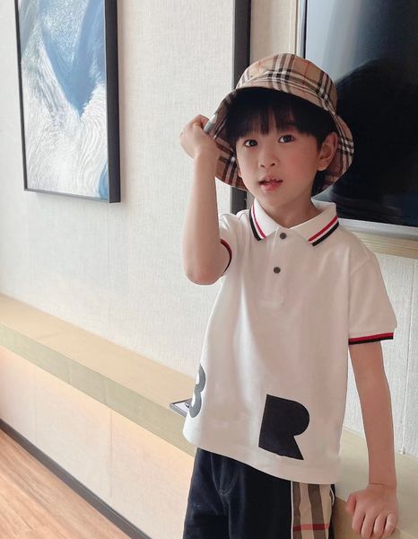 

2022ss children t-shirts summer t-shirt short sleeve child clother shirt childrens baby girls boys with big letters pattern kids clothes tee, Blue