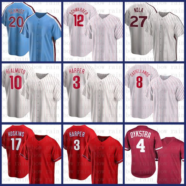 

phillies baseball jersey 3 bryce mens harper j.t. realmuto nick castellanos kyle schwarber lenny mike schmidt dykstra didi gregorius rafael, Blue;black