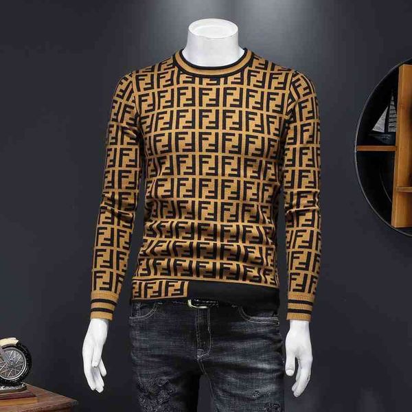 

2022 latest brand fashion design trend men's women's same sweater new autumn winter slim fit casual knitted shirt coat, White;black