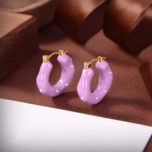 

new designer fashion stud women hoop earring luxurys circle pearl earrings for gift wedding, Golden;silver