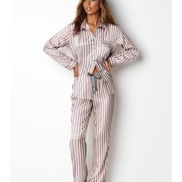 

halosweet slik sleepwear women long sleeves with pants two pieces home wear suit home clothes for women pajamas female satin y200425, Black;red