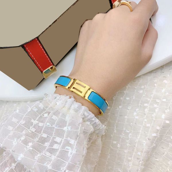 

designers bracelet luxury bracelets solid colour letters bangle trend metal sense couple bracelets temperament versatilebracelets very nice, Black