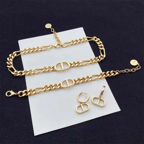 

fashion jewelry online 3-piece suit necklace women's versatile bracelet boutique earrings, Black