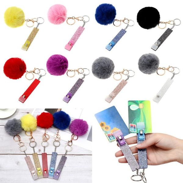 

keychains accessories social distancing touchless tool nails key rings puller card grabber extractor keychain, Silver