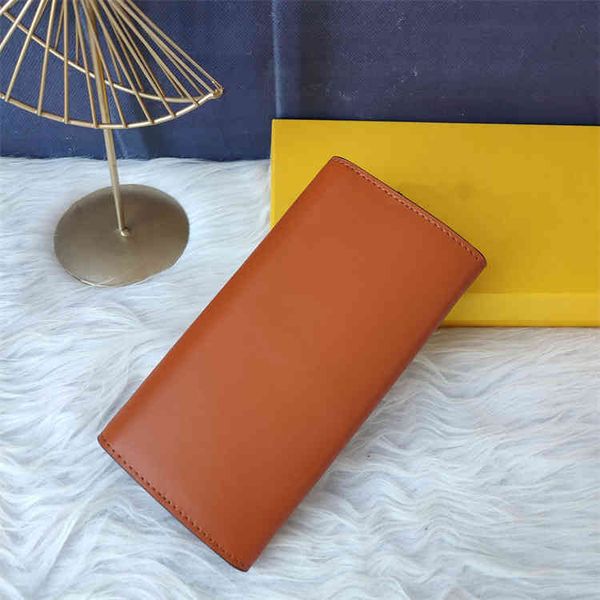 

2022 new designer handbags men's and universal first layer letter long flip type wallet cowhide wallet zipper