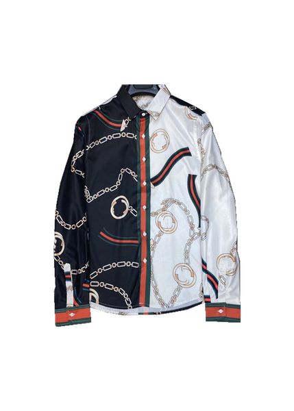 

2022 luxury designer men's shirts fashion casual business social and cocktail shirt brand spring autumn slimming the most fashionable c, White;black