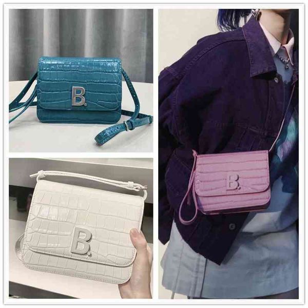 

handbags balencigas crossbody bags b family 2022 hourglass organ diagonal straddle single shoulder button tofu small square crocodile patt